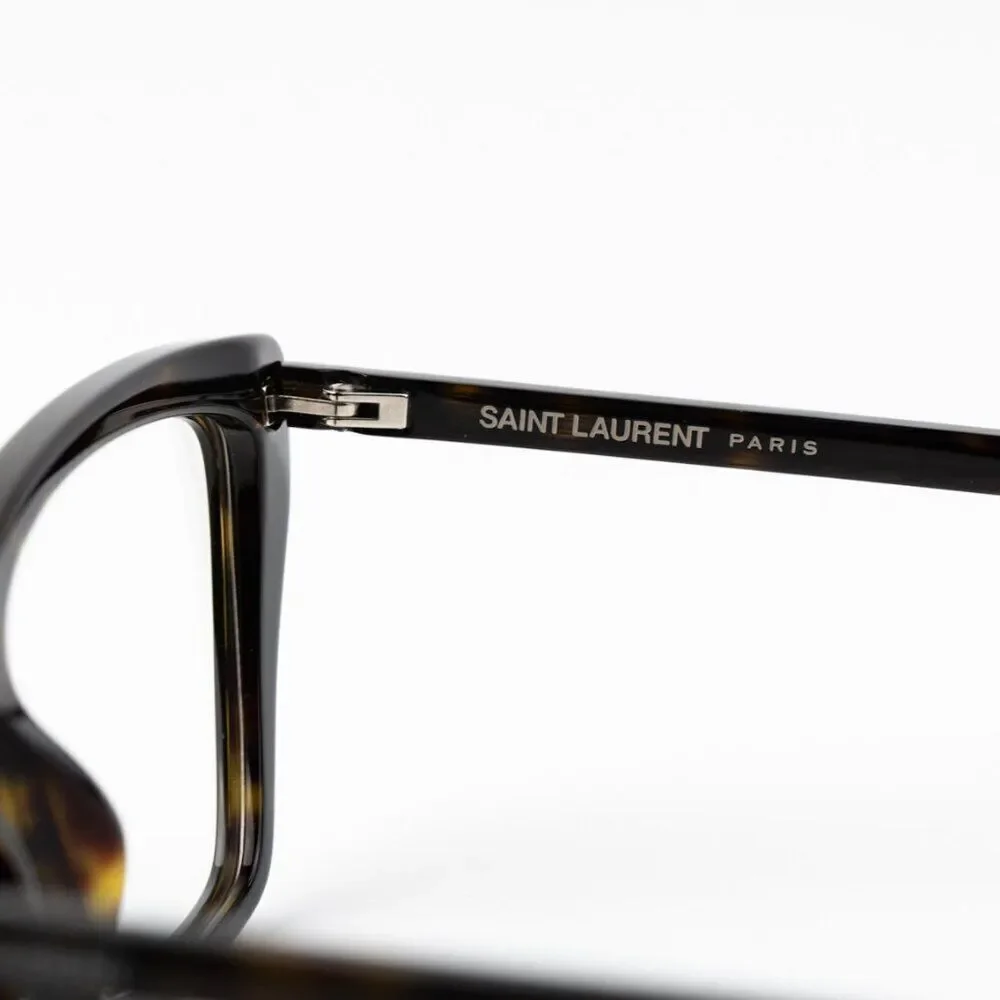 NEW Saint Laurent SL737 MICA THIN OPT 002 Dark Havana Cat Eye Unisex Eyeglasses